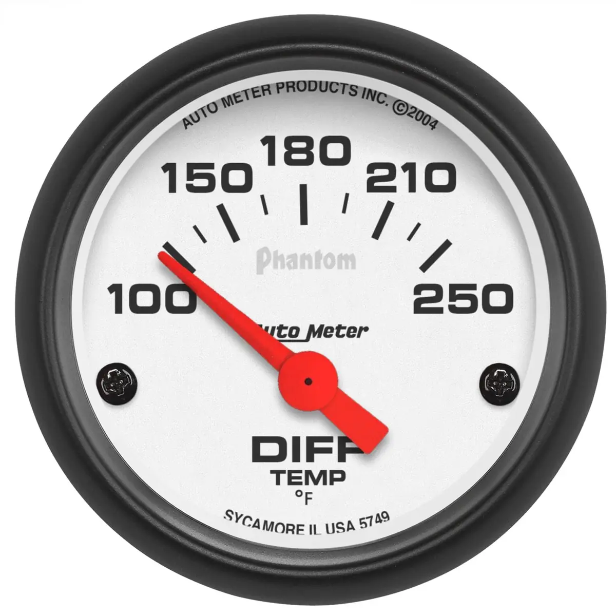 Autometer Phantom Series Analog Gauges – Black Face With Led Lighting (Model 5749) 1