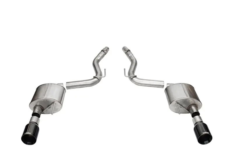 Corsa 2024 Ford Mustang Gt Sport Axle-Back Dual Rear Exit With 4.5In Straight Cut Black Pvdtips 1
