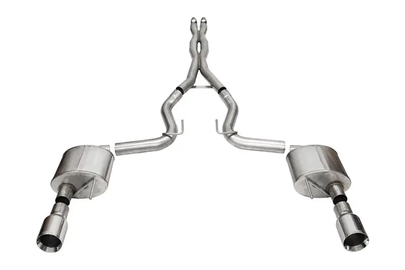 Corsa 2024 Ford Mustang Gt Xtreme Catback Exhaust Sys 3.0In Dual Rear Exit W/4.5In Straightcut Tips 1