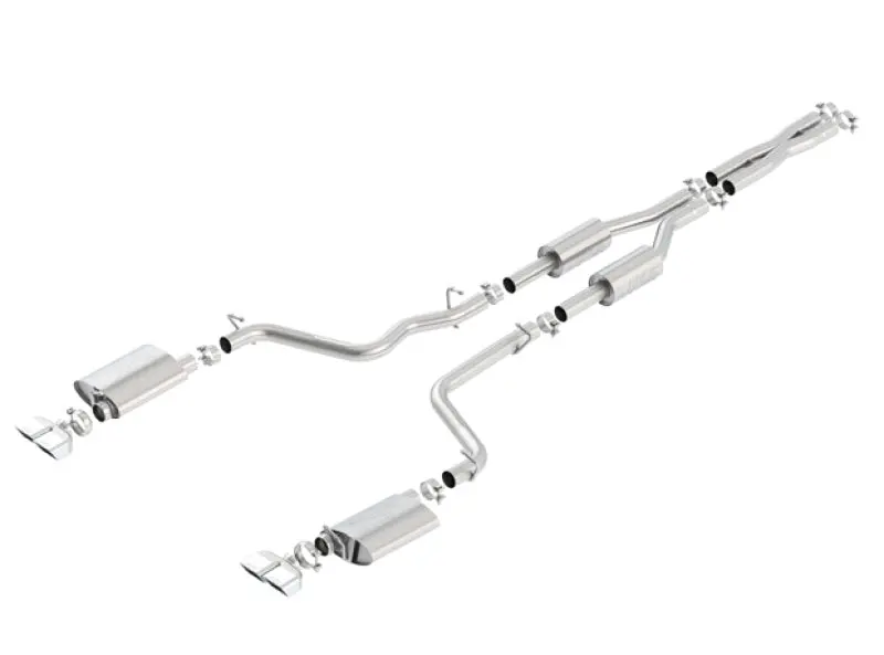 Borla 09-14 Dodge Challenger R/T 5.7L Rwd 2Dr. Dual Rctgl. Angle S-Type Cb Exhaust - Rear Split Exit 1