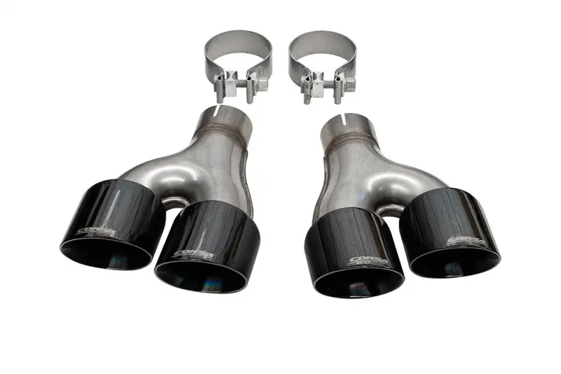 Corsa 2011-2021 Jeep Grand Cherokee Twin 2.5In Inlet / 4In Outlet Black Pvd Pro-Series Tip Kit 1