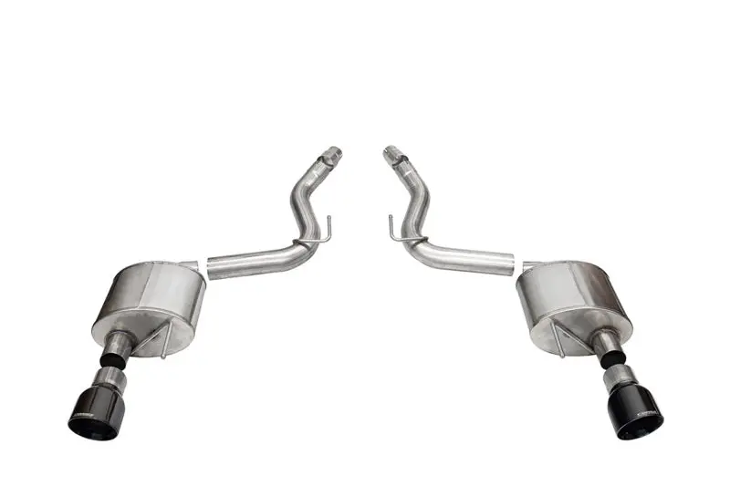 Corsa 2024 Ford Mustang Gt Sport Axle-Back Dual Rear Exit With 4.5In Black Pvd Pro-Series Tips 1