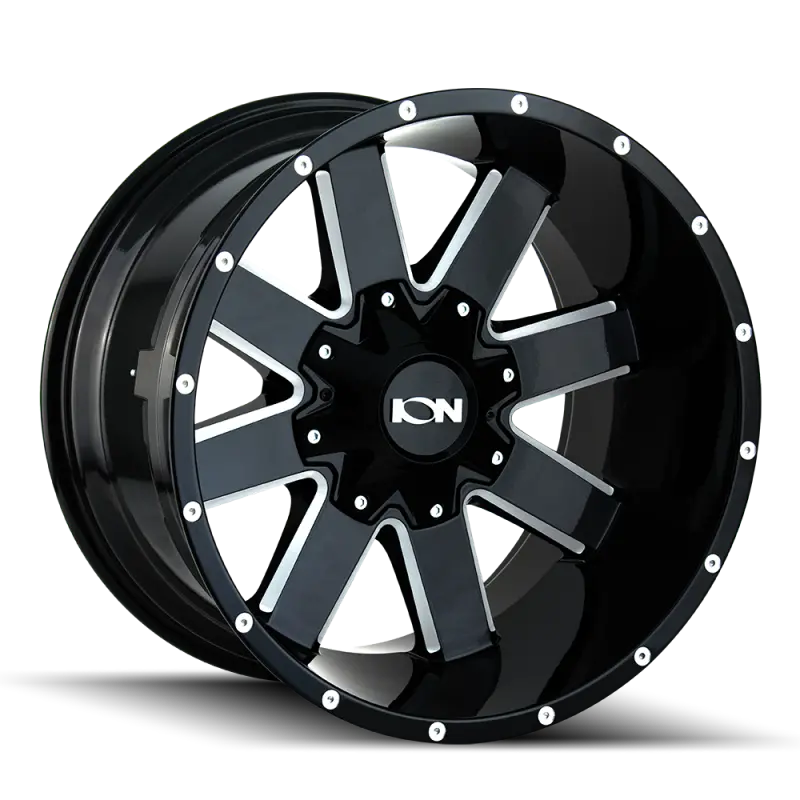 Ion Type 141 20X10 / 5X127 Bp / -19Mm Offset / 87Mm Hub Gloss Black Milled Wheel 1