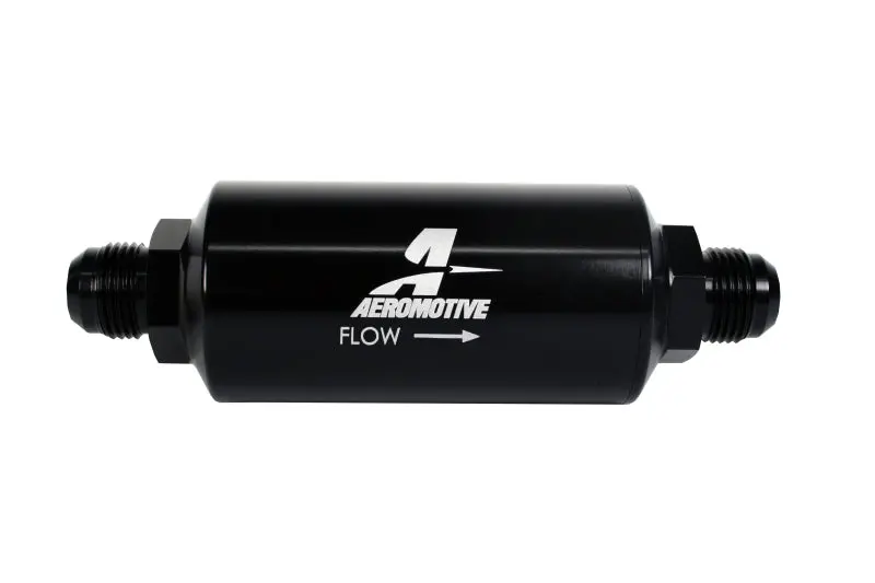 Aeromotive In-Line Filter - An -10 Size Male - 10 Micron Microglass Element - Bright-Dip Black 1