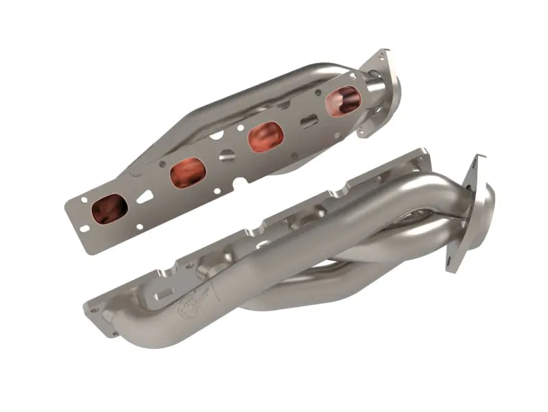 Afe 48-38029-T Twisted Titanium Coated Shorty Steel Headers For 2011-2021 Jeep Grand Cherokee / Durango 5.7L Hemi 1