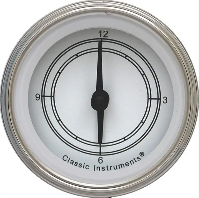 Classic Instruments Cw90Slf White-Dial Analog Gauge Kit – Vintage-Style Dashboard Package 1