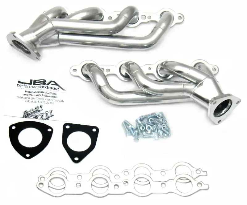 Jba 1850S-3Js 1-5/8In Primary Silver Ctd Cat4ward Header For 2003-2006 Gm Truck 6.0L Ls W/O Egr 1