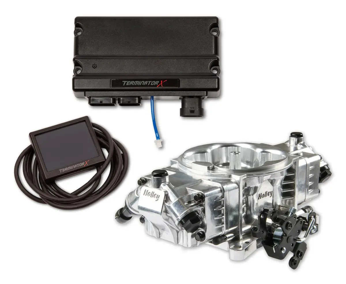 Holley 550-1001 Terminator X Stealth 4150, 4 Injector, Shiny 1