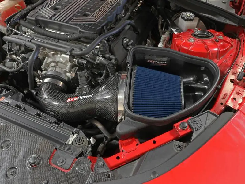 Afe 57-10018R Track Series Carbon Fiber Cai System W/ Pro 5R Filters For 17-12 Chevrolet Camaro Zl1 (6.2L-V8) 2