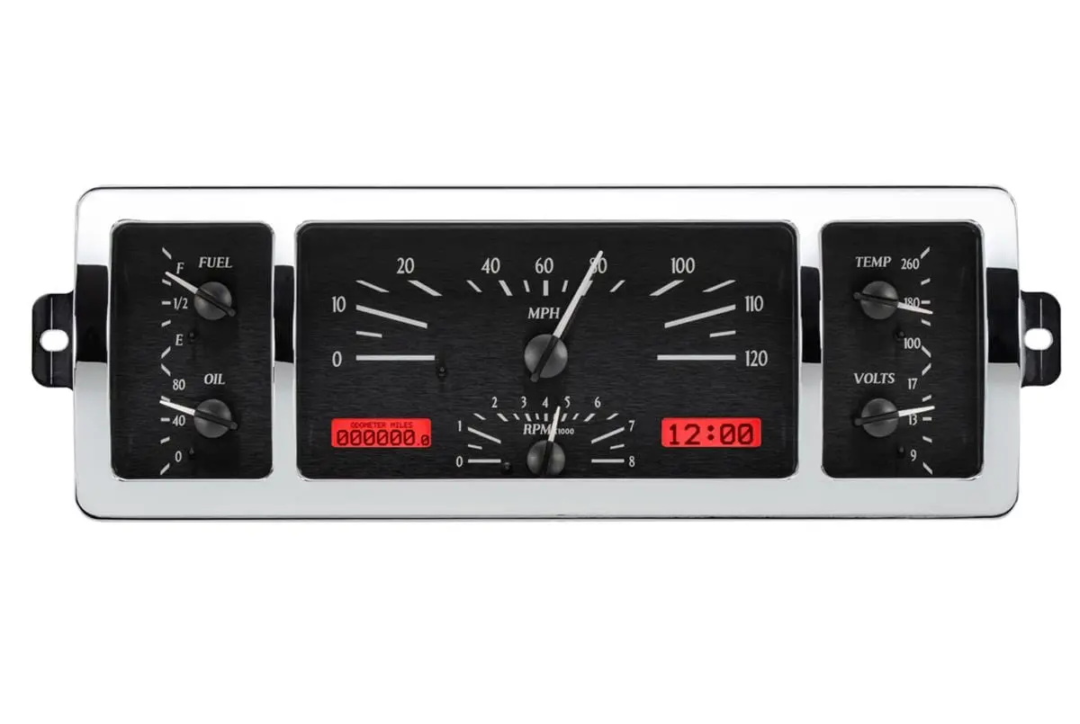 Dakota Digital Vhx-40C-Pu-K-R Analog Gauge System With Digital Readout 1