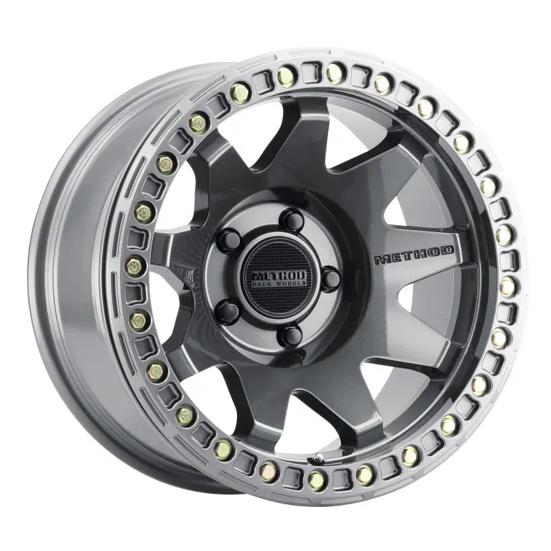 Method Mr108 17X9 -44Mm Offset 5X5 71.5Mm Cb Gloss Titanium W/Bh-H24125-38 Wheel 1