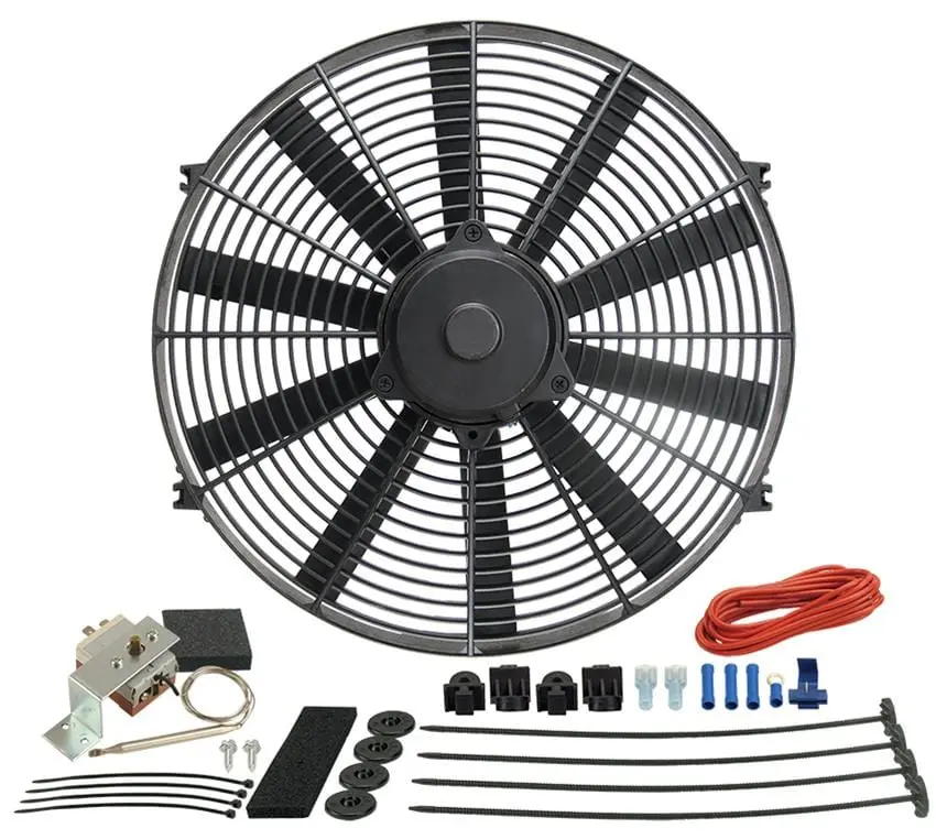 Derale Dyno-Cool Straight-Blade Electric Cooling Fan — 16-Inch (16316) 1