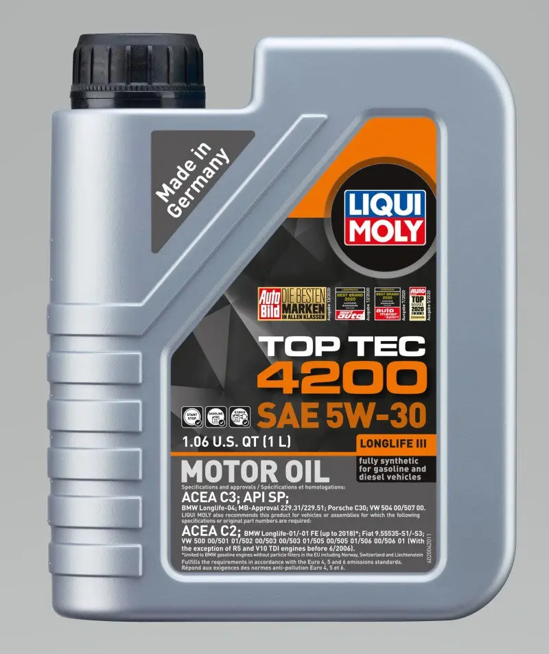 Liqui Moly 1L Top Tec 4200 New Generation Motor Oil Sae 5W30 2