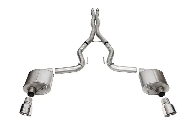 Corsa 2024 Ford Mustanggt Sport Cat-Back Exhaust System 3.0In Dual Rear Exit W/4.5In Pro Series Tips 1