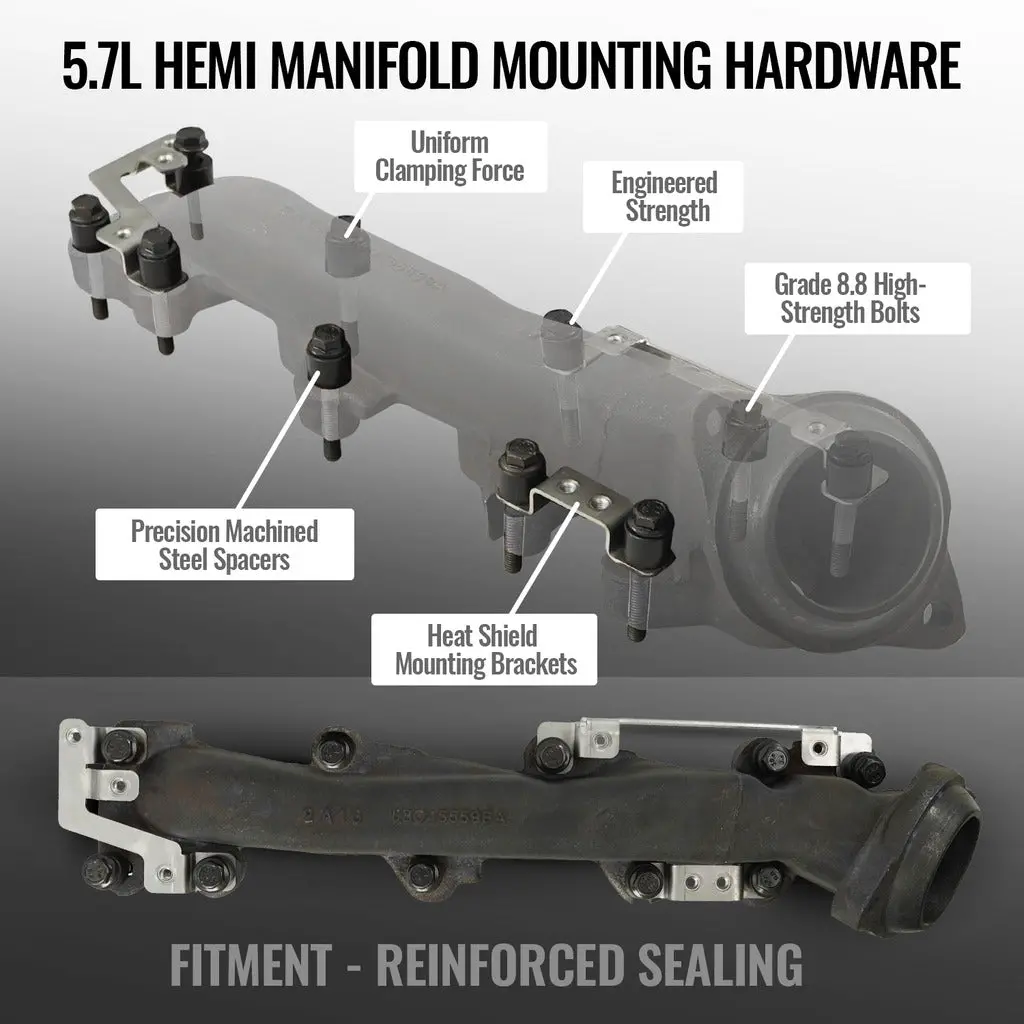 Bd Diesel 1041660 Exhaust Manifold Bolt & Spacer Kit For 2009-2026 Ram/Dodge/Jeep 5.7L Hemi 2
