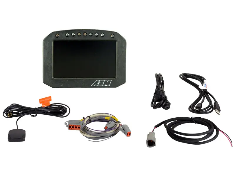 Aem 30-5603F Cd-5Lg Carbon Logging Flush Digital Dash Display W/ Internal 20Hz Gps & Antenna 1