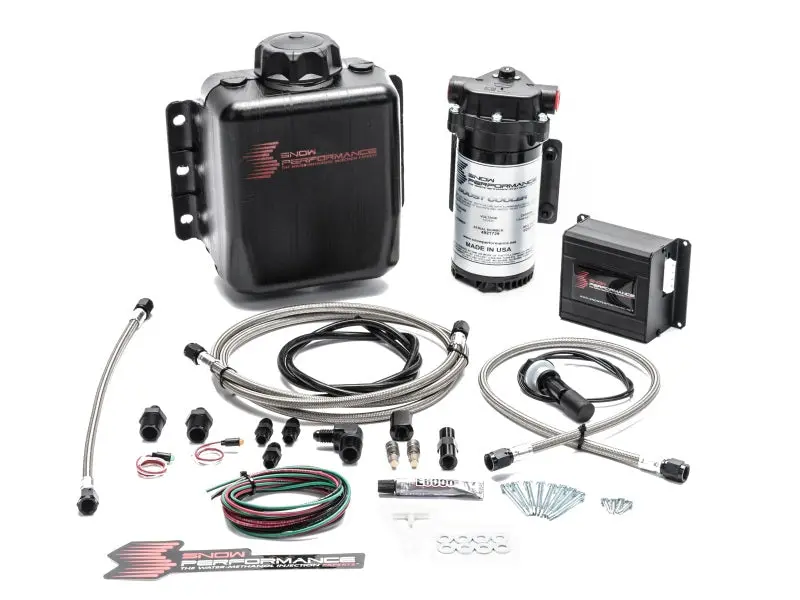 Snow Performance Stg 2 Boost Cooler Prog. Engine Mount Water Injection Kit (Ss Braid Line & 4An) 1