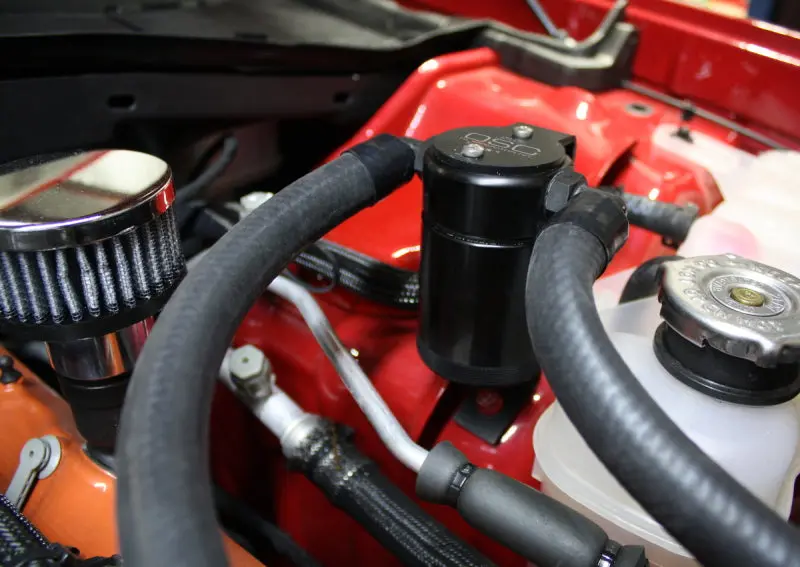 J&L 3060D-B Driver Side Oil Separator 3.0 - Black Anodized For 2015-2017 Dodge Hellcat 6.2L Hemi 1