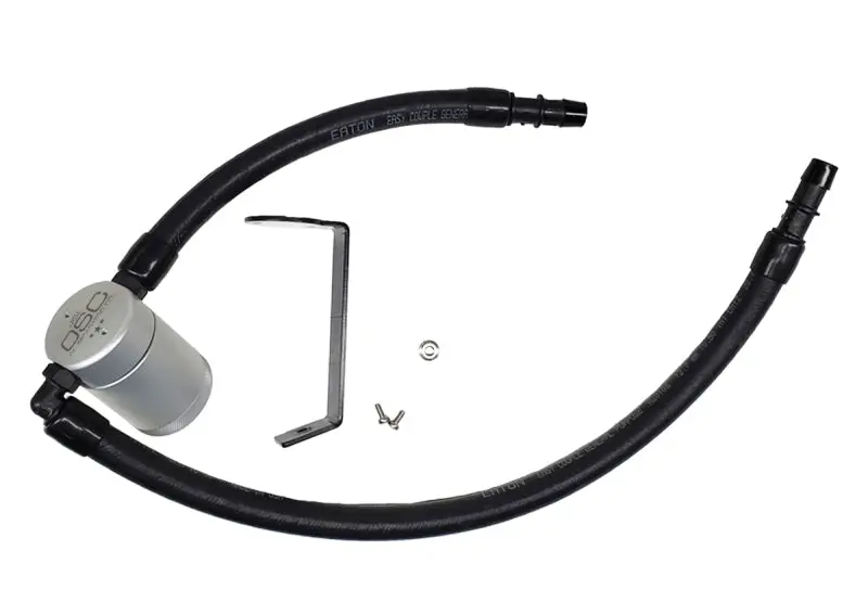 J&L 3068P-C Oil Separator 3.0 Passenger Side - Clear Anodized For 2011-2023 Dodge Charger/Challenger/Chrysler 300C 1