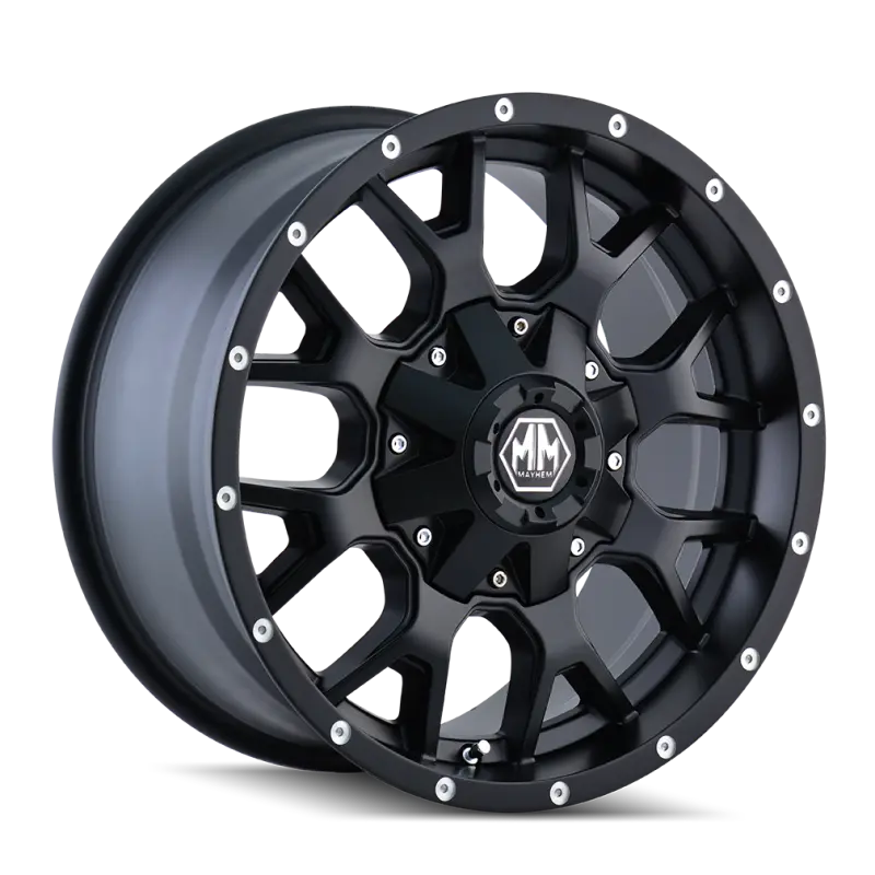 Mayhem 8015 Warrior 20X9 / 5X150 Bp / 18Mm Offset / 110Mm Hub Matte Black Wheel 1