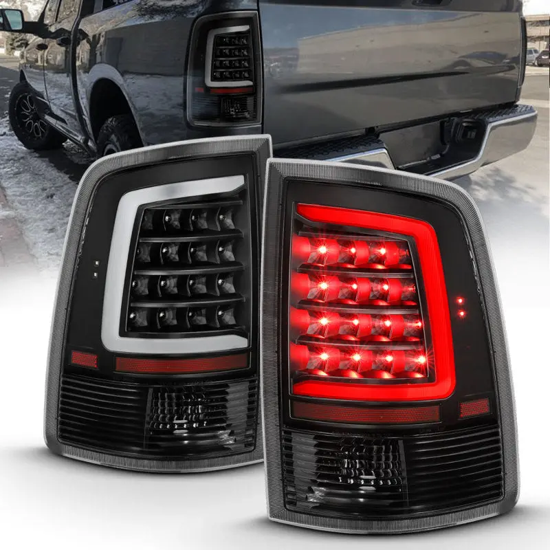 Anzo 311318 Led Taillight Plank Style Black W/Clear Lens For 2009-2018 Dodge Ram 1500 1