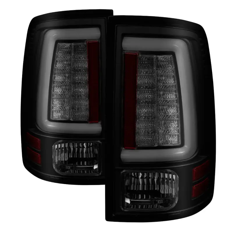 Spyder 13-14 Dodge Ram 1500 Light Bar Led Tail Lights - Black Smoke Alt-Yd-Dram13v2-Led-Bsm 1