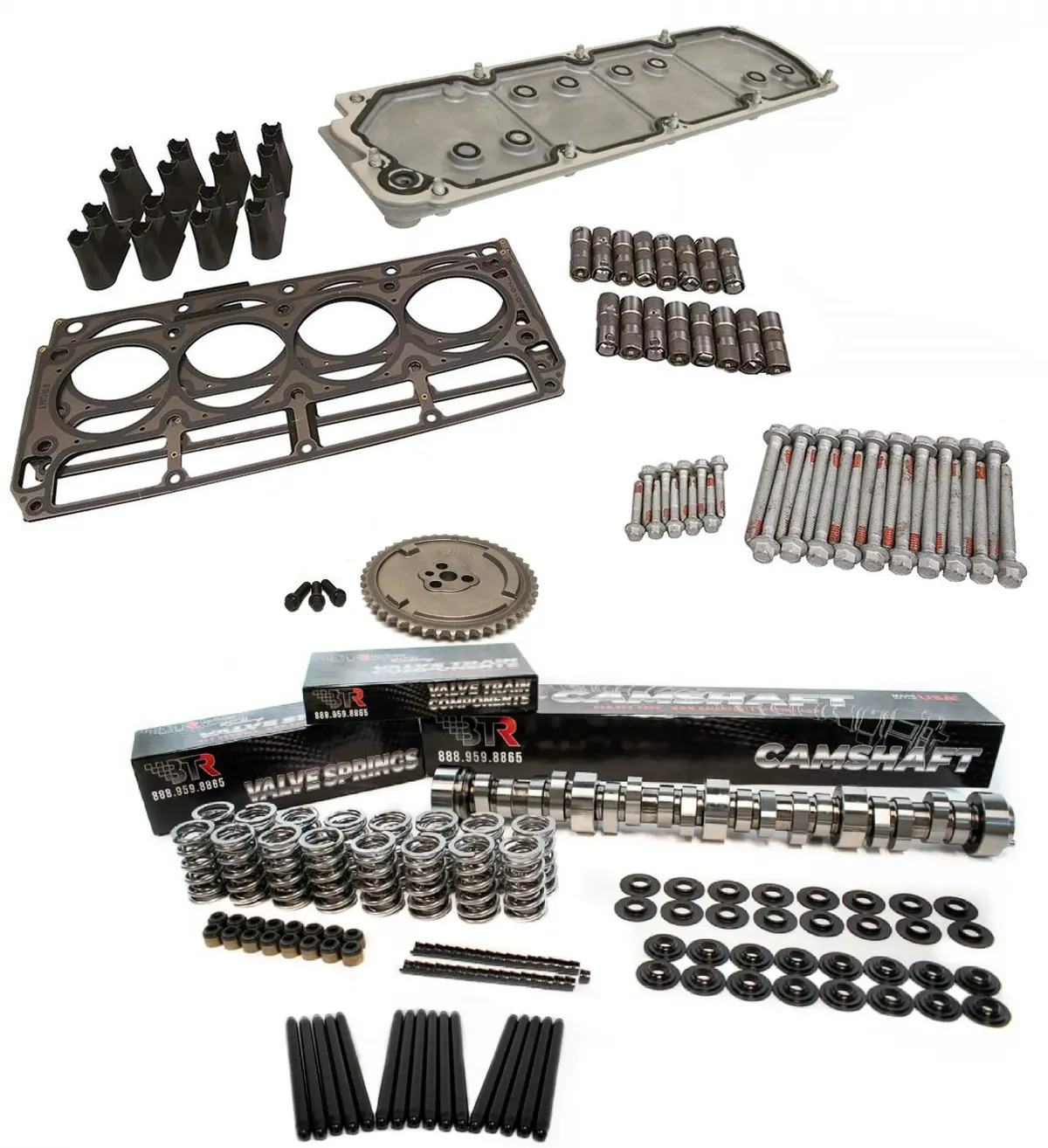 Stage 2 Active Fuel Management Afm Dod Vvt Delete Kit W/ "Red Hot" Cam For 2007+ Chevrolet Gen Iv 6.0L Cars 1