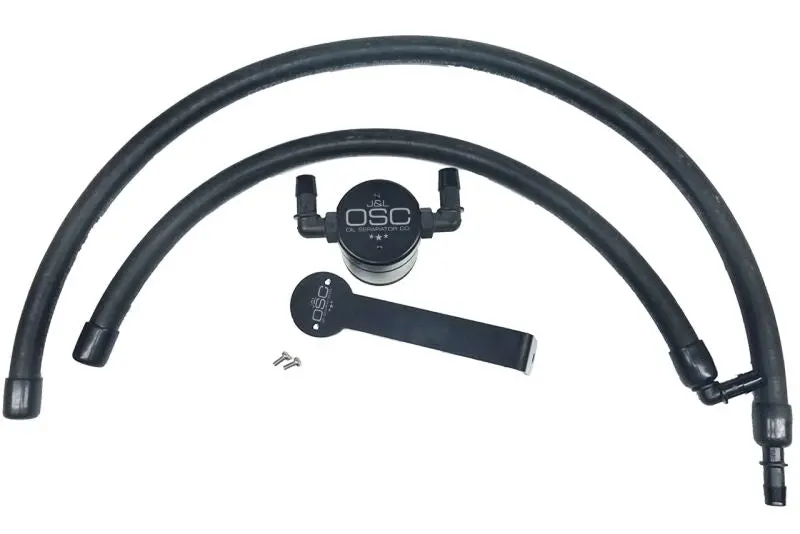 J&L 3062P-B Passenger Side Oil Separator 3.0 - Black Anodized For 2005-2010 Dodge Charger 6.1L Hemi 1