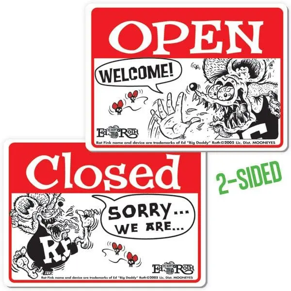 Dual-Side Magnetic Open/Closed Door Sign — Weather-Resistant (Mnraf231) 1