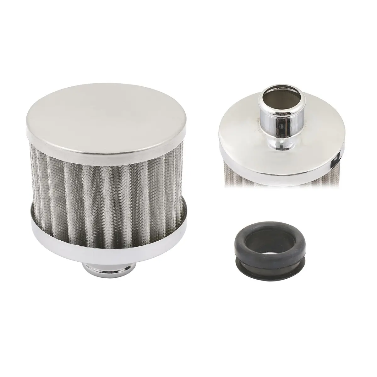 Mr. Gasket Chrome-Plated Valve Cover Breather Kit (2049G) 1