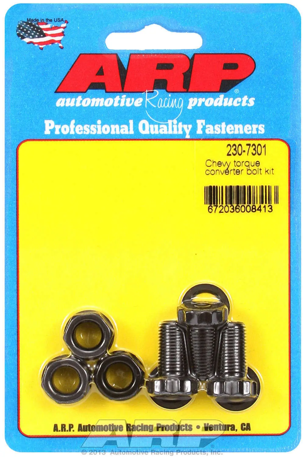 Arp 230-7301 3/8-24" 12-Point Converter Bolts Kit For 11" Gm Th350 1