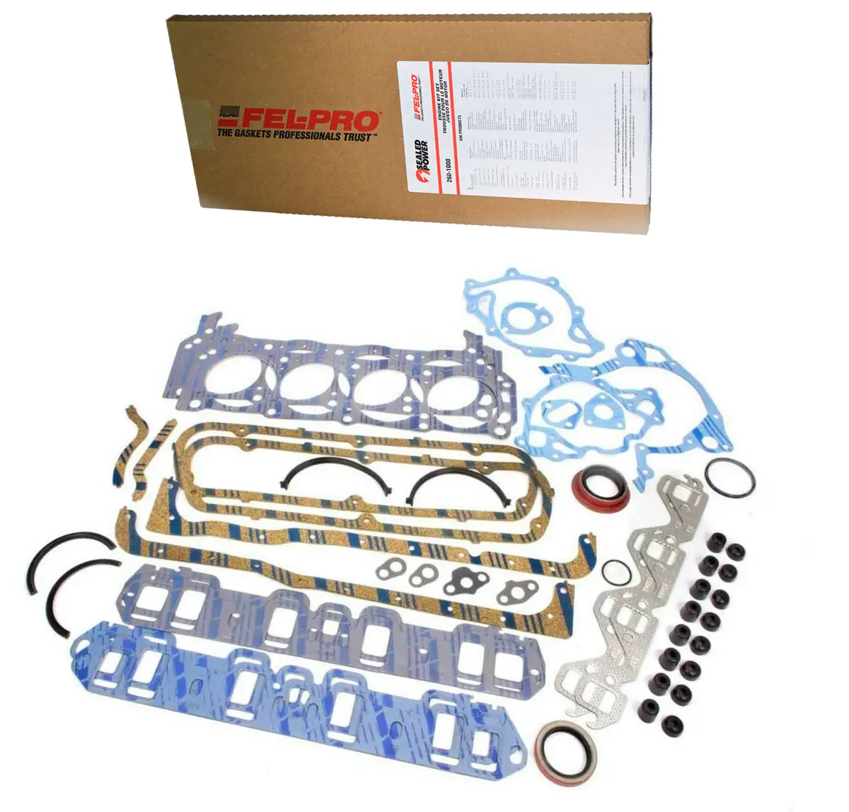 Fel Pro Sealed Power 260-1125 Full Overhaul Gasket Set For 1962-1982 Ford 289 302 5.0L Windsor 1