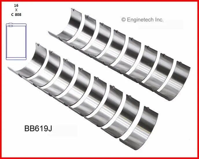 Enginetech Rcc454p Rebuild Kit With Flat Top Pistons For 1970-1976 Chevy Car W/ Bbc 454 7.4L 8