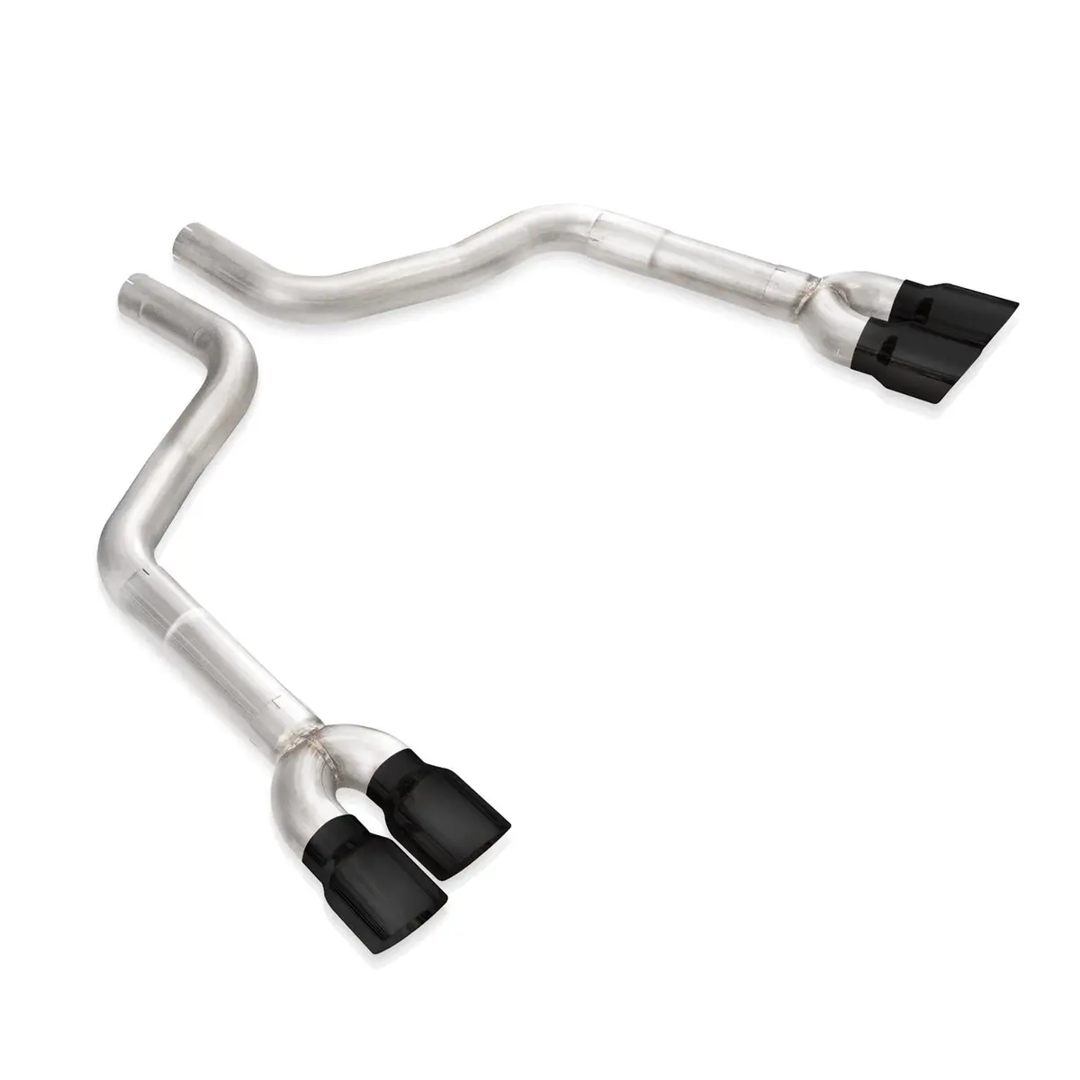 Stainless Works Chal16rrd4b Rear Resonator Delete - Black Tips For 2015-2021 Dodge Challenger 5.7L/6.2L/6.4L Hemi 1