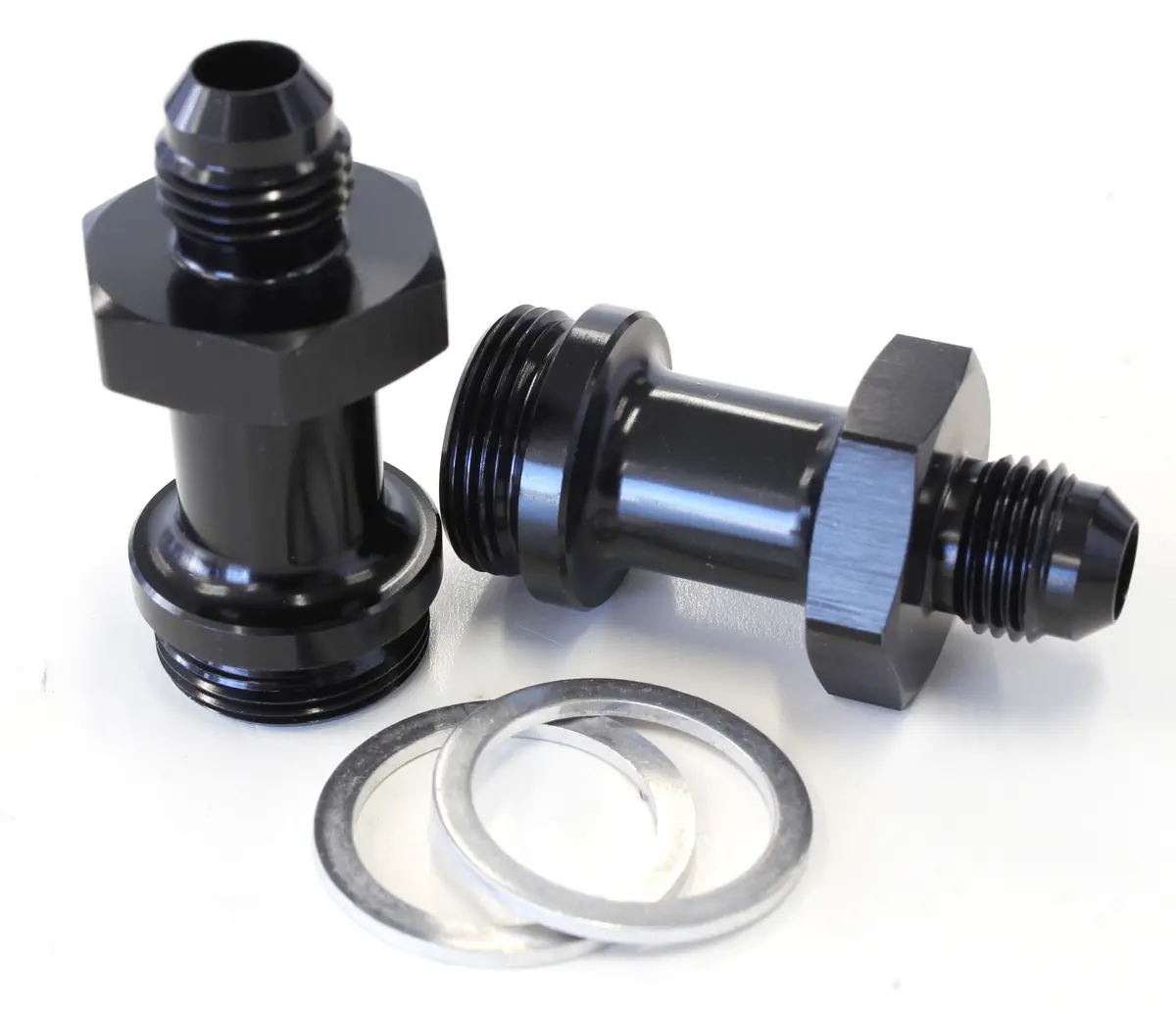 Af700-06-Lblk 7/8" Male To -6An Carburetor Adapter – 1-3/4" Length 1
