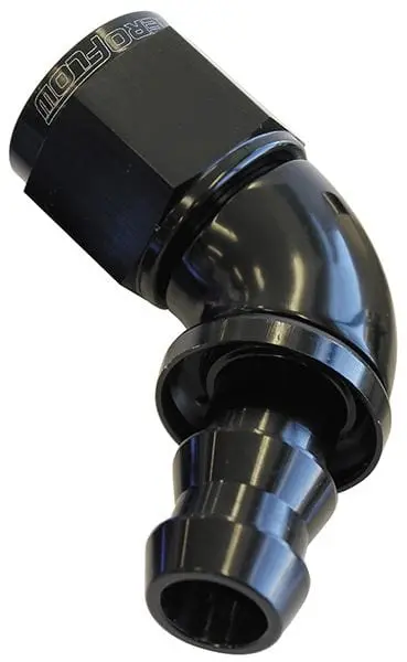 Earl'S Af518-08Blk 510 Series Full-Flow 60° Push-Lock Hose End – -8An, Black Anodized 1