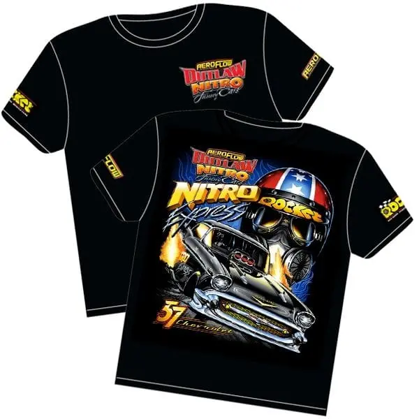 Nitro Express 57 Chev Outlaw Nitro Funny Car T-Shirt – Rtne-Xxl 1