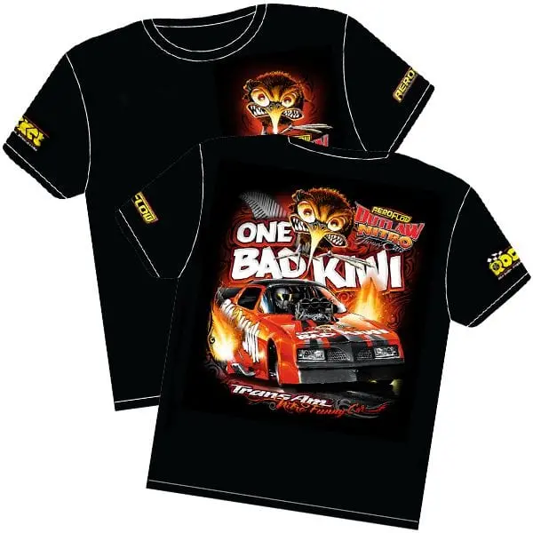 One Bad Kiwi Pontiac Trans-Am Outlaw Nitro Funny Car Graphic T-Shirt – Unisex Fit 1