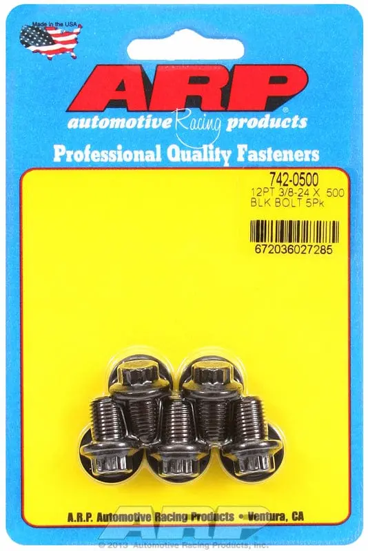Arp Ar742-0500 5-Pack 12-Point Black Oxide Bolts – Grade 8.8, M6X1.0 X 25Mm 1