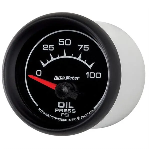 Autometer Es Series 2-1/16" Analog Gauge – Single Unit, White Dial 1