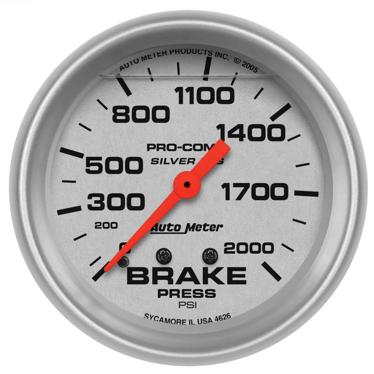 Autometer Pro-Comp Series 4626 Silver-Face Analog Gauge 1