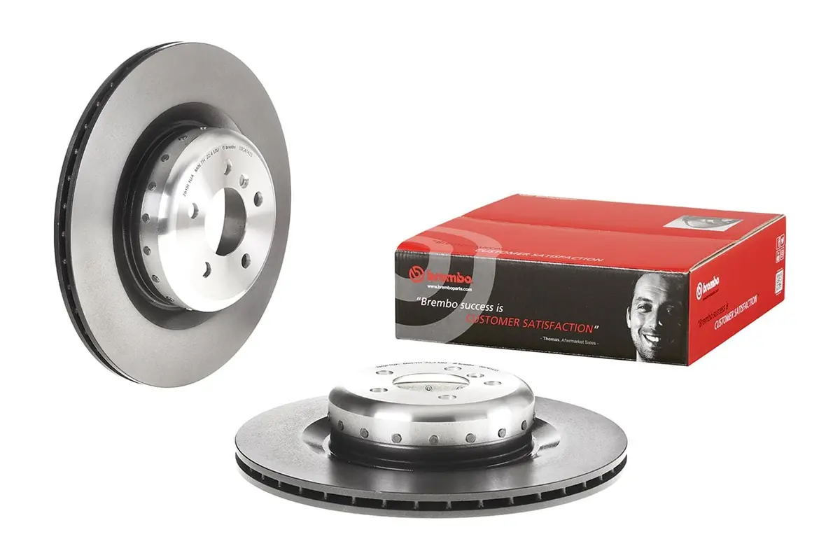 Brembo Uv-Coated Performance Brake Rotors – Slotted & Drilled, 09.C414.13 (Corrosion-Resistant Finish) 1