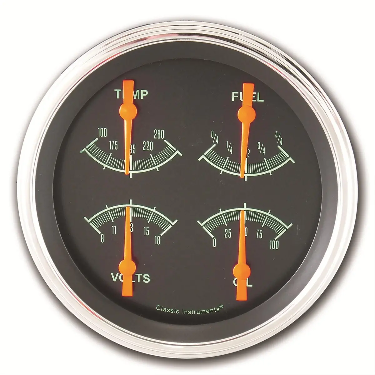 Classic Instruments G-Stock Series 3-Gauge Set With Speedometer, Tachometer, And Fuel Gauge (Gs31Slc) 1
