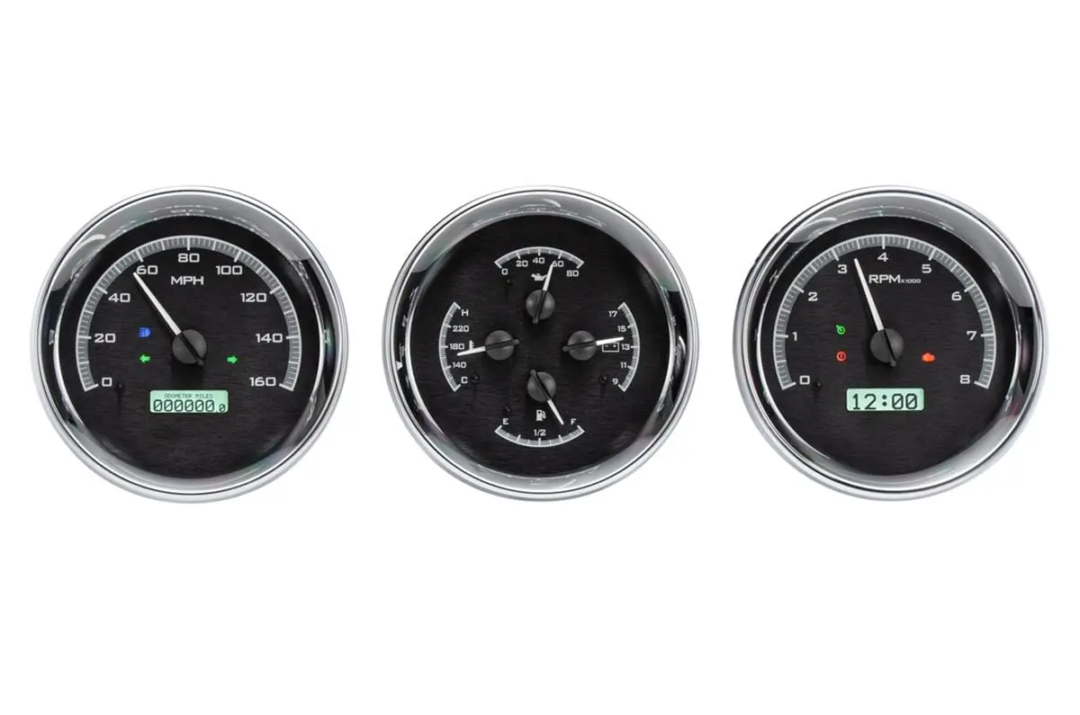 Dakota Digital Vhx-1020-K-W Universal Round Gauge Kit – Fully Programmable 1