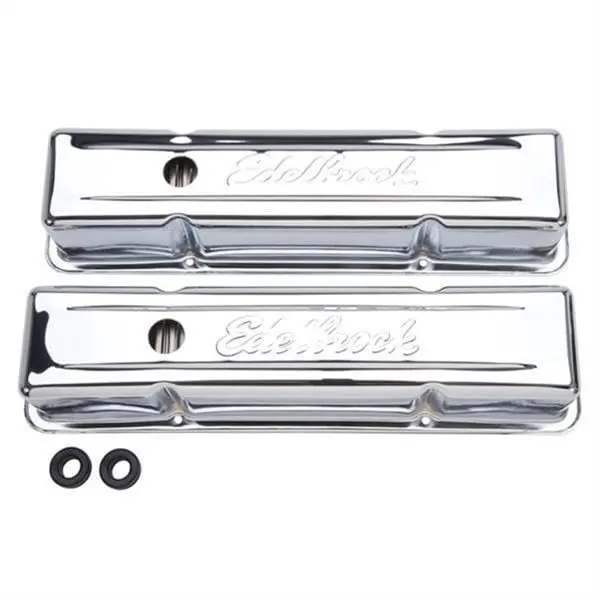 Edelbrock 4649 Signature Series Chrome Valve Covers – Polished Finish, Oe Fit 1