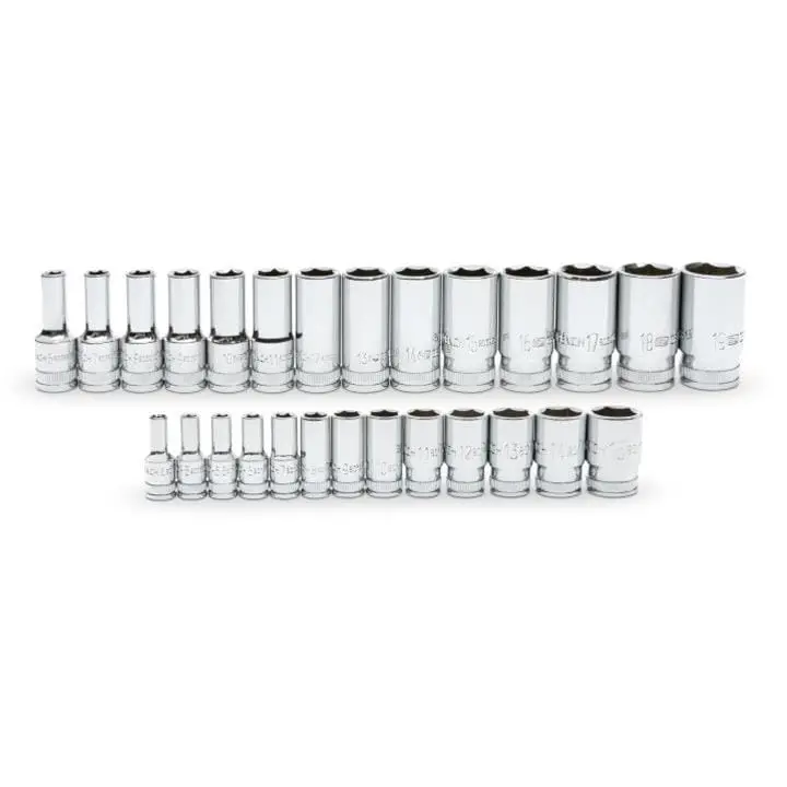 Gearwrench 6-Piece Mid-Length Socket Set With Ratchet 1