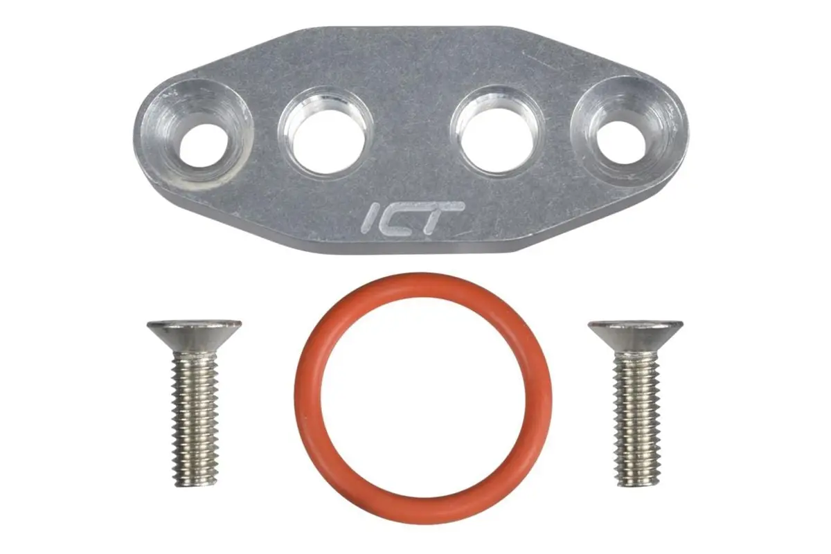 Ict Billet 551666 Turbocharger Oil Pan Adapter Flange – Cnc-Machined Aluminum 1