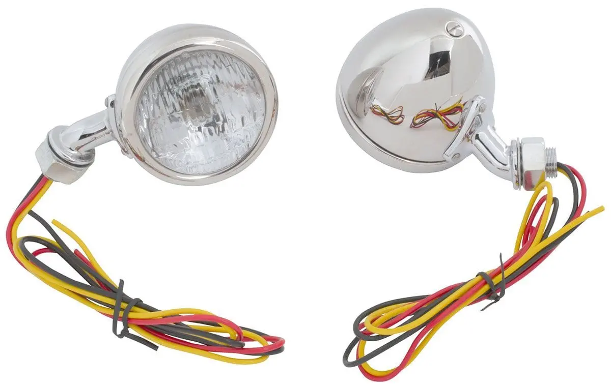 Vintique Vi40-13302 Chrome Cowl Lights For Classic Ford & Gm Vehicles 1