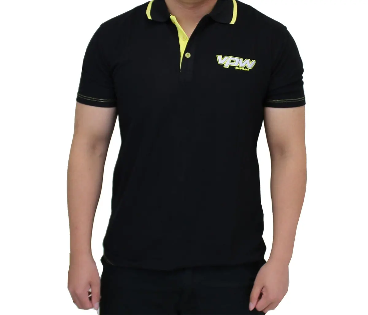 Vpw Corporate Polo – Black & Yellow, Size Xxl 1