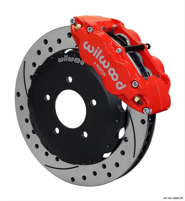 Wilwood 140-10968-Dr Forged Narrow Superlite 6R Front Big Brake Kit – Track-Ready Caliper & Rotor System 1